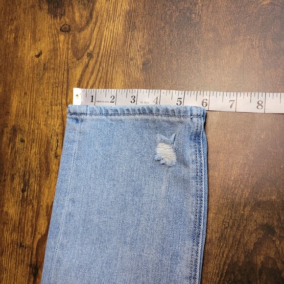 American Eagle Jeans 8 L High Rise Mom Medium Light Wash Stretch Denim - Picture 10 of 10